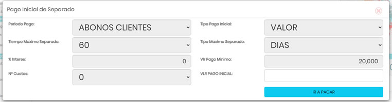 Sistema de separados